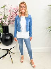 The Avery - Bejewelled Demin Jacket