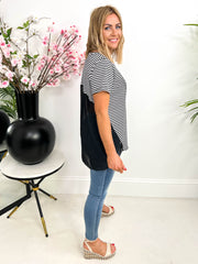 The Heidi - Stripe Heart T-Shirt