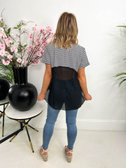 The Heidi - Stripe Heart T-Shirt