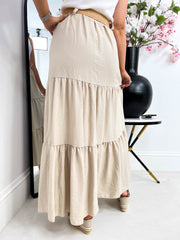 The Kelly - Tiered Maxi Skirt