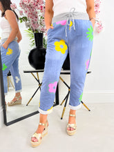 The Catherine - Denim Floral Jogger