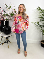 The Sara - Floral Bardot Blouse