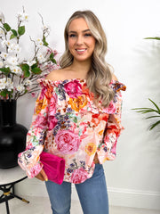 The Sara - Floral Bardot Blouse