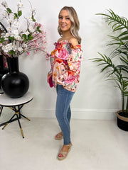 The Sara - Floral Bardot Blouse