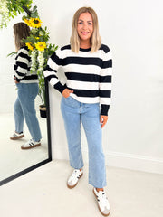 The Gayle - Striped Long Sleeve Knit