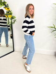 The Gayle - Striped Long Sleeve Knit