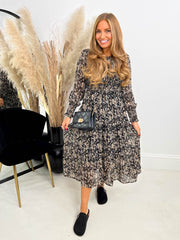 The Linda - Abstract Print Floaty Maxi Dress