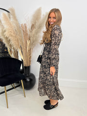 The Linda - Abstract Print Floaty Maxi Dress