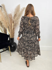 The Linda - Abstract Print Floaty Maxi Dress