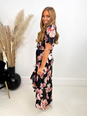 The Flo - Floral Faux Wrap Maxi Dress