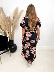 The Flo - Floral Faux Wrap Maxi Dress