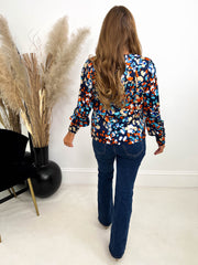 The Myra - Abstract Print Floaty Blouse