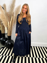 The Laney - Long Sleeve Ribbed Top Dress