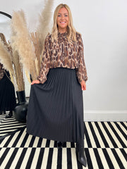 The Harriet - Belted Pleated Skirt