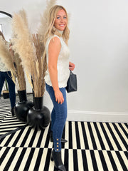 The Hayley- Sleeveless Knitted Top