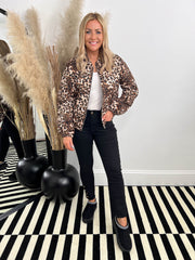 The Belle- Padded Leopard Print Jacket
