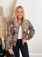 The Belle- Padded Leopard Print Jacket