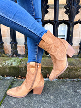 The Kourtney - Suede Ankle Cowboy Boots