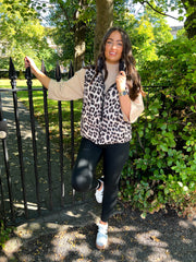 The Keri- Leopard Print Reversible Gilet
