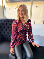 The Callie- Multicoloured Brush Stroke Blouse