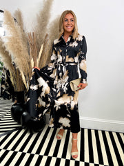 The Georgina- Abstract Print Maxi Dress