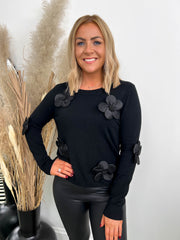 The Camryn- Flower Detail Knit