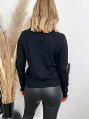 The Camryn- Flower Detail Knit