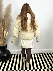 The Lacey- Padded Cream Jacket