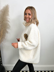 The Maria - Leopard Heart Fleece