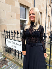 The Mollie- Mesh Leopard Print Long Sleeved Top