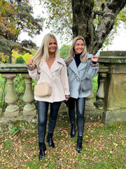 The Lotty- Coat with Leopard Print Lining