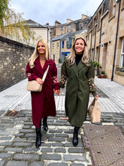 The Collette - Long Coat with Knitted Sleeves