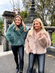 The Cinzia - Cropped Fur Coat with Collar