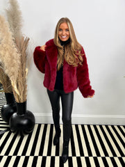 The Cinzia - Cropped Fur Coat with Collar