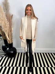 The Chloe - Tassel Sleeveless Cardigan