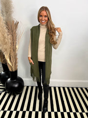 The Chloe - Tassel Sleeveless Cardigan