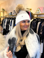 The Ellia - Two Tone Pom Pom Hat