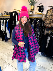 The Sara- Large Houndstooth Scarf