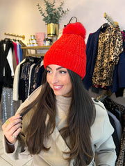 The Candy- Woollen Hat with Pom Pom