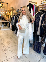 The Jada - High Neck Plisse Jumpsuit