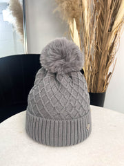 The Ellis- Pom Pom Hat with Diamante Detailing