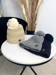 The Sofia- Pom Pom Hat with Snowflake Detail