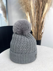 The Sofia- Pom Pom Hat with Snowflake Detail