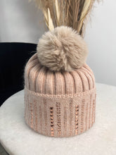 The Tessa- Pink Pom Pom Hat with Pink Diamante Detailing