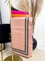 The Beth- Line Detail Scarf