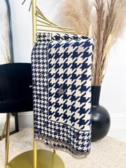 The Sara- Large Houndstooth Scarf