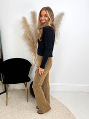 The Sacha- Gold Flared Trousers