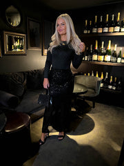 The Cira- Long Sleeved Diamante Bodysuit