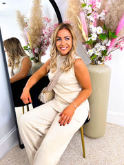 The Talia - Short Sleeve Knitted Two Piece