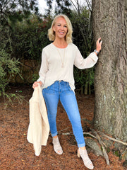 The Lynne - Pleated Blouse with Necklace